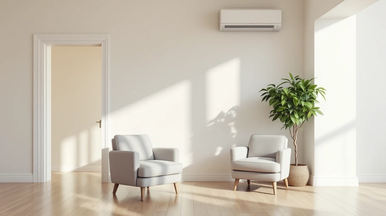 Den with two chairs and a wall-mounted indoor head