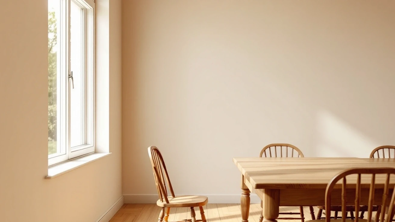 Dining table beside a window