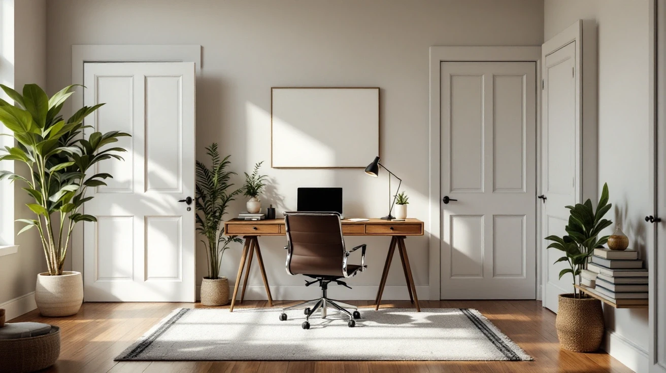 Study with a desk, chair and window